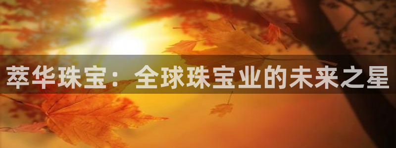 开丰娱乐平台注册时间：萃华珠宝：全球珠宝业的未来之星