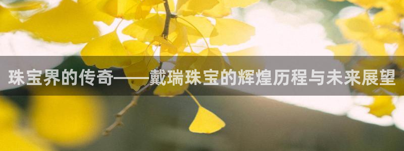 开丰娱乐注册登录不了：珠宝界的传奇——戴瑞珠宝的辉煌历程与未来展望