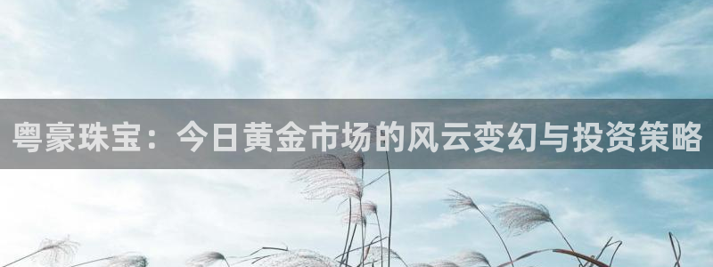 开丰娱乐予 7O935：粤豪珠宝：今日黄金市场的风云变幻与投资策略