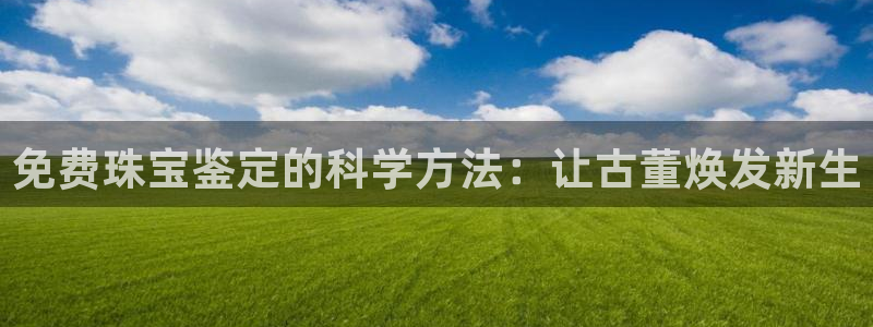 开丰娱乐官网平台登录：免费珠宝鉴定的科学方法：让古董焕发新生