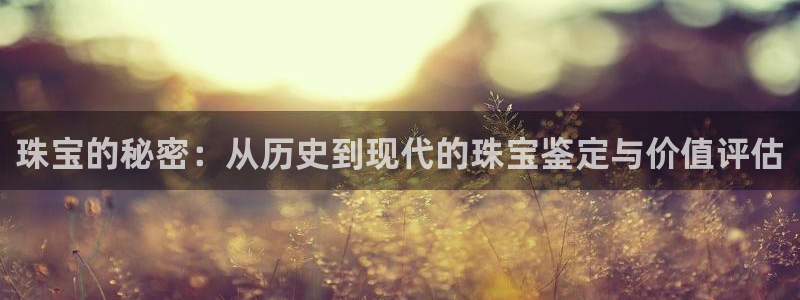 开丰娱乐主管：珠宝的秘密：从历史到现代的珠宝鉴定与价值评估