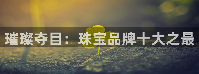 开丰娱乐千67五壹叁八：璀璨夺目：珠宝品牌十大之最